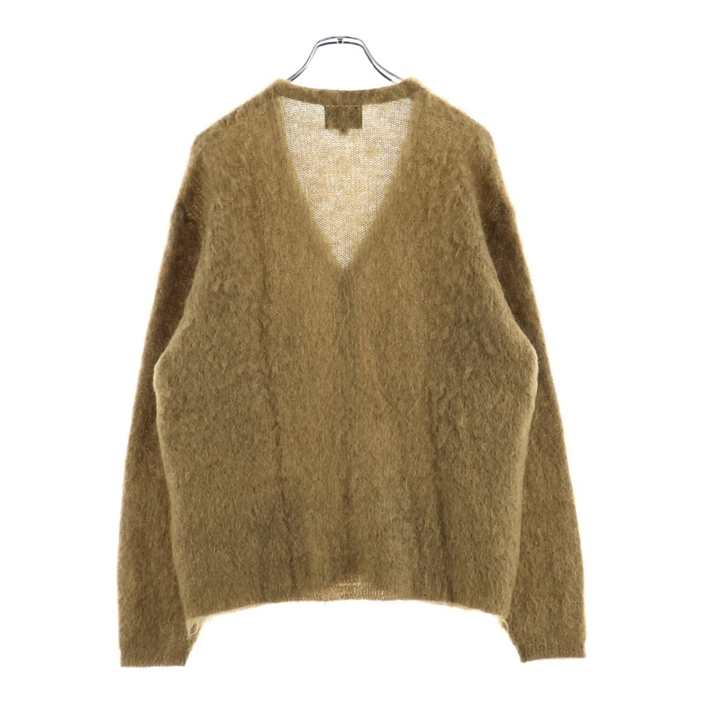 STEP AHEAD(ステップアヘッド) Mohair Cardigan W/Pocket Solid モヘアカーディガン ダブルポケット ブラウン