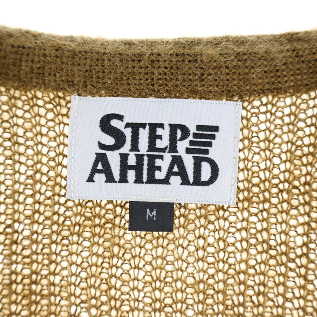 STEP AHEAD(ステップアヘッド) Mohair Cardigan W/Pocket Solid モヘアカーディガン ダブルポケット ブラウン