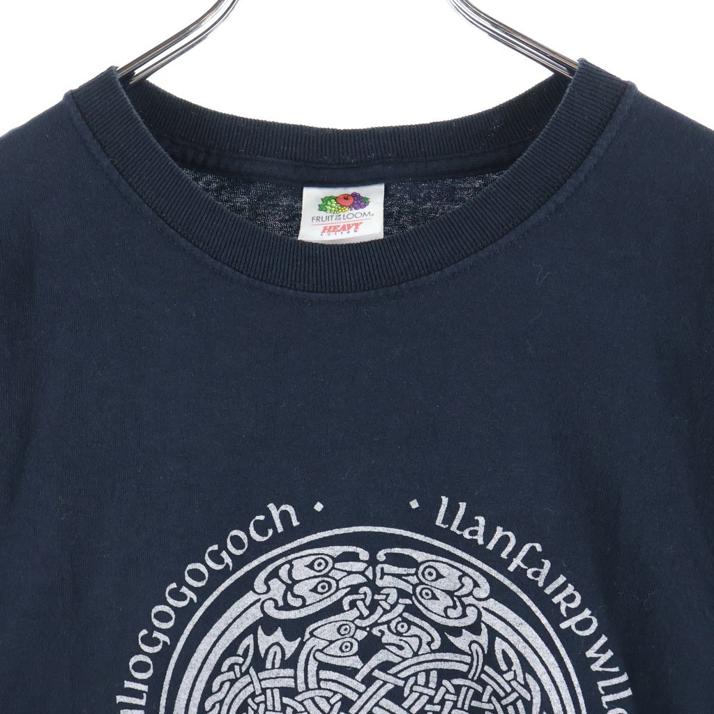 VINTAGE(ヴィンテージ) 00s FASHION VICTIM Celtic ケルティックノット ケルト文様 フロントロゴ 半袖シャツ カットソー ブラック