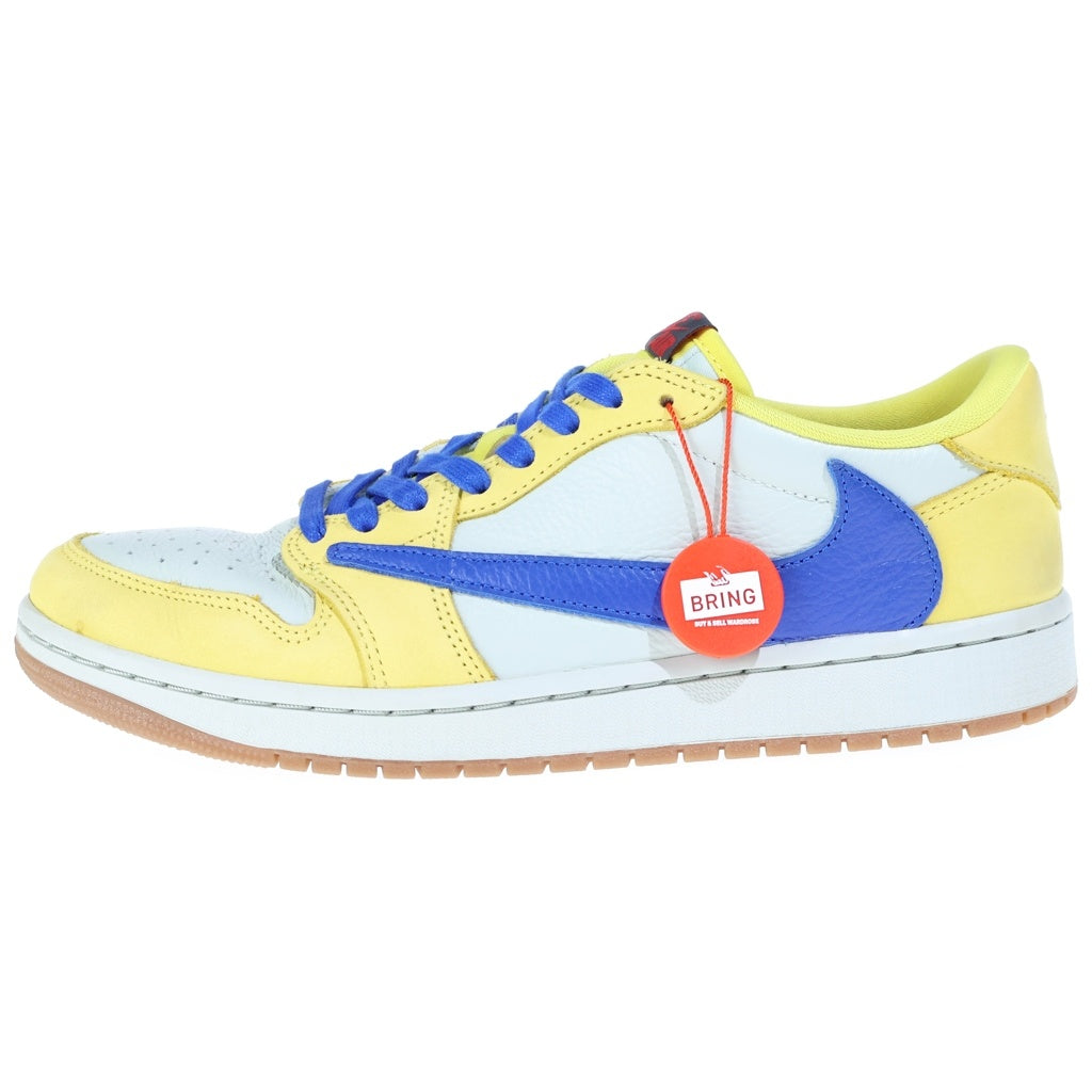 NIKE(ナイキ) ×TRAVIS SCOTT WMNS AIR JORDAN 1 RETRO LOW OG CANARY DZ4137-700 トラヴィススコット エアジョーダン1 ローカットスニーカー カナリー US10.5/27.5cm