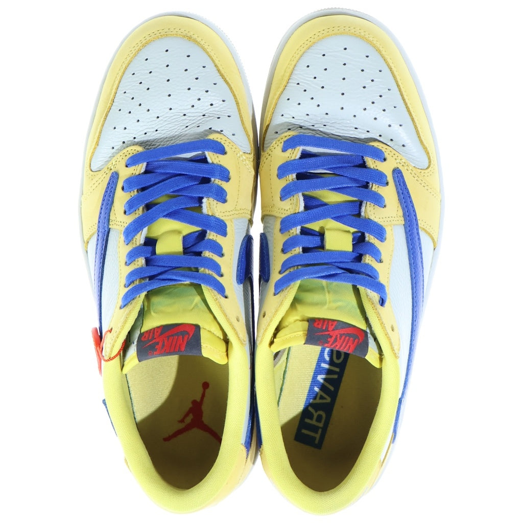 NIKE(ナイキ) ×TRAVIS SCOTT WMNS AIR JORDAN 1 RETRO LOW OG CANARY DZ4137-700 トラヴィススコット エアジョーダン1 ローカットスニーカー カナリー US10.5/27.5cm