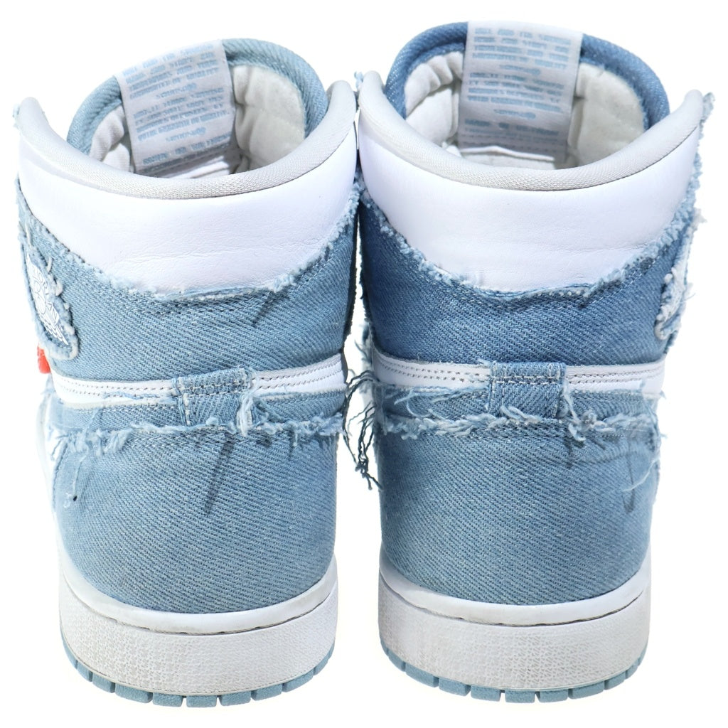 NIKE(ナイキ) WMNS AIR JORDAN 1 HIGH OG DENIM ウィメンズ エアジョーダン1 デニム ハイカットスニーカー ホワイト/ブルー US11/28cm DM9036-104