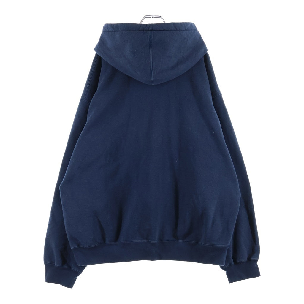 SUPREME(シュプリーム) 25AW Washed Old English Hooded Sweatshirt ウォッシュド オールドイングリッシュ フーデッドスウェットシャツ プルオーバーパーカー ネイビー