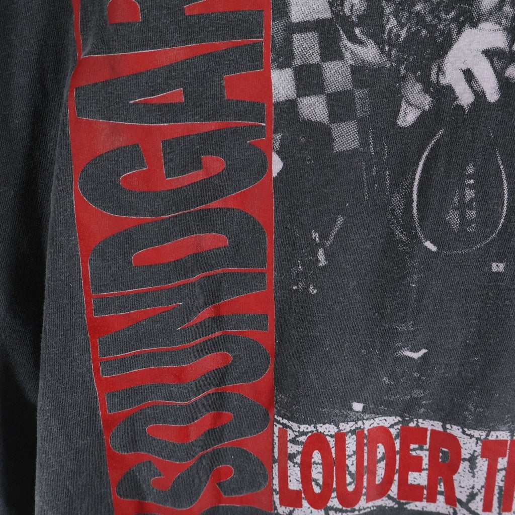 VINTAGE(ヴィンテージ) 90S VINTAGE Louder Than Love 両面プリント半袖Tシャツ カットソー ブラック