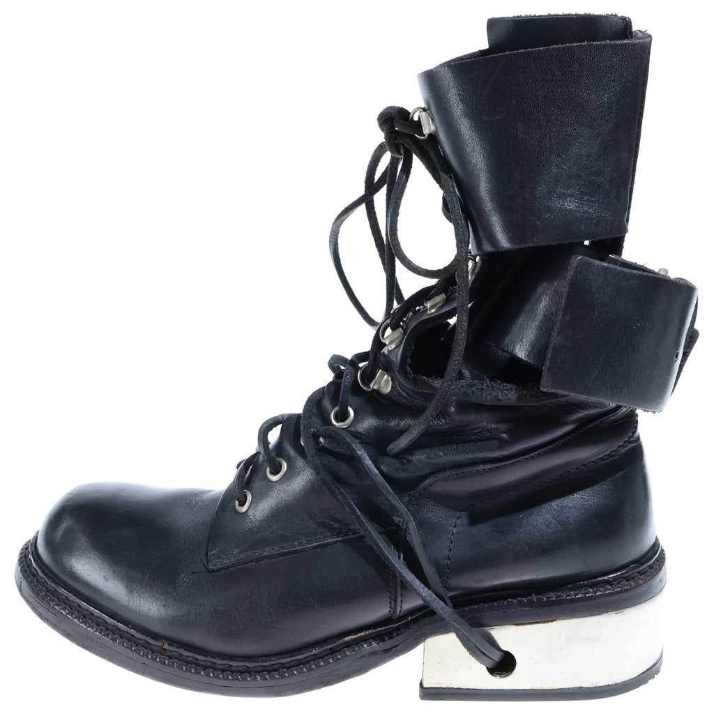 DIRK BIKKEMBERGS(ダークビッケンバーグ) Steel Heel Leather Boots スチール ヒール レザーブーツ ハイカット 本人期 ブラック