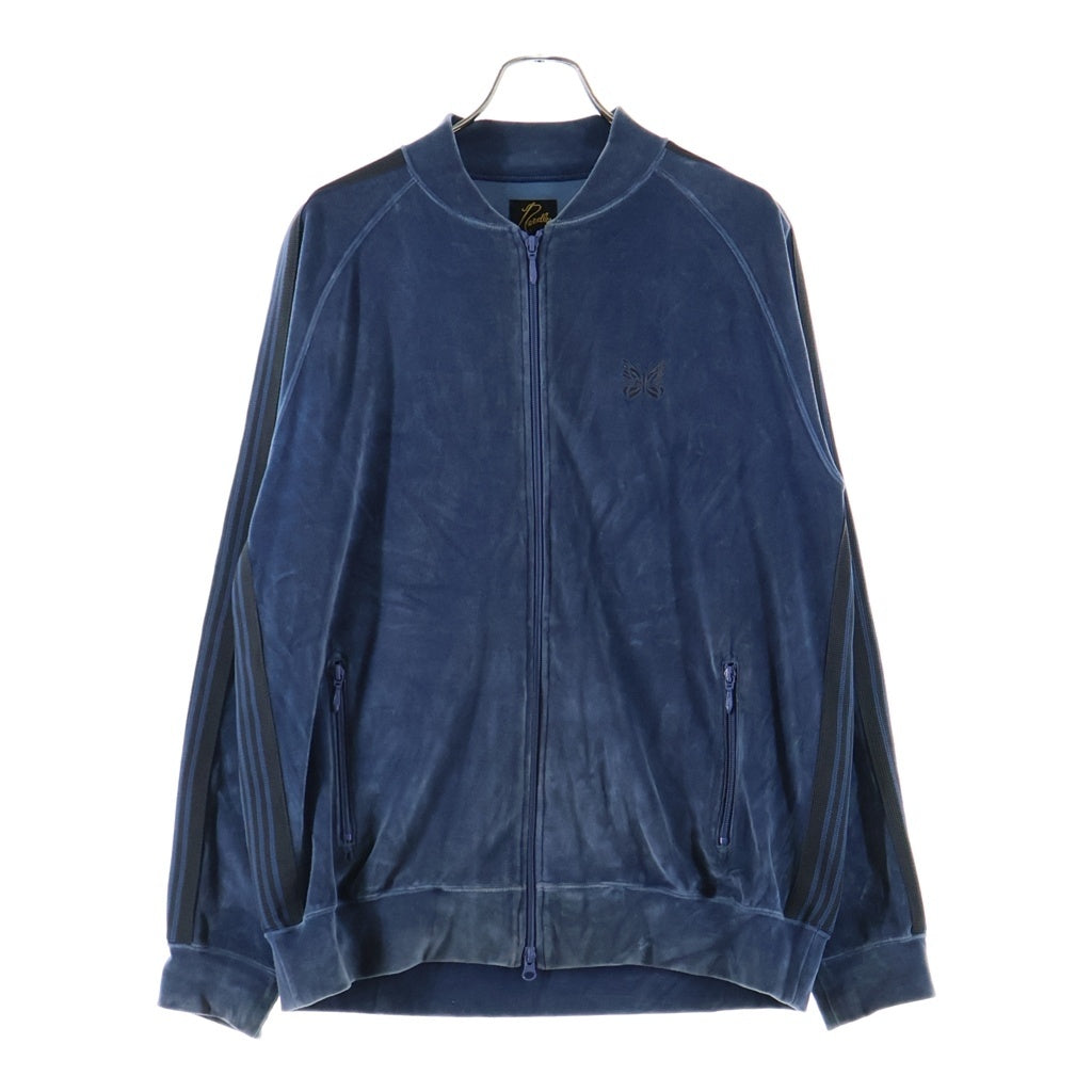 Needles(ニードルス) 23AW R.C.TRACK JACKET C PE VELOUR サイドライン ベロア トラックジャケット ブルー NS251