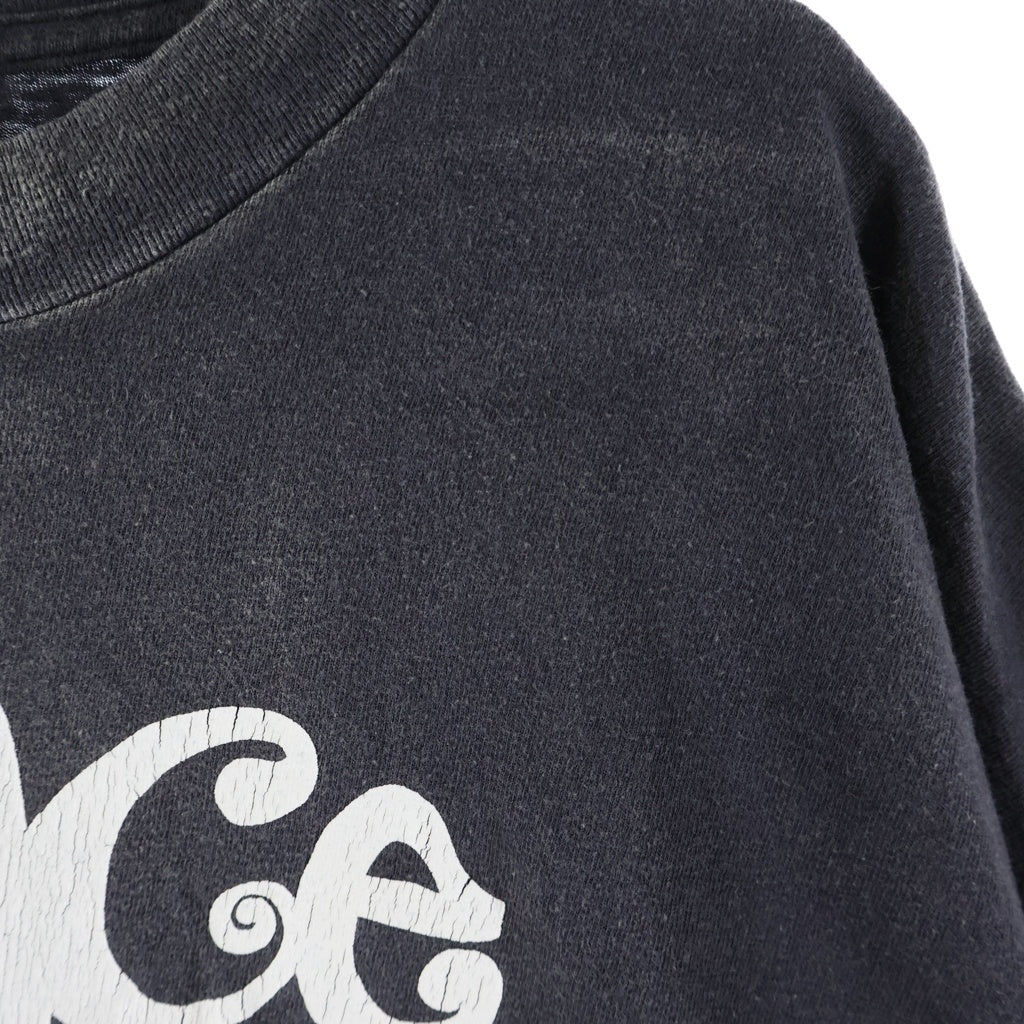 READY MADE(レディメイド) 24SS T-SHIRT PEACE ピース 両面プリント ダメージ加工 クルーネック半袖Tシャツ カットソー チャコールグレー RE-CO-BK-00-00-280