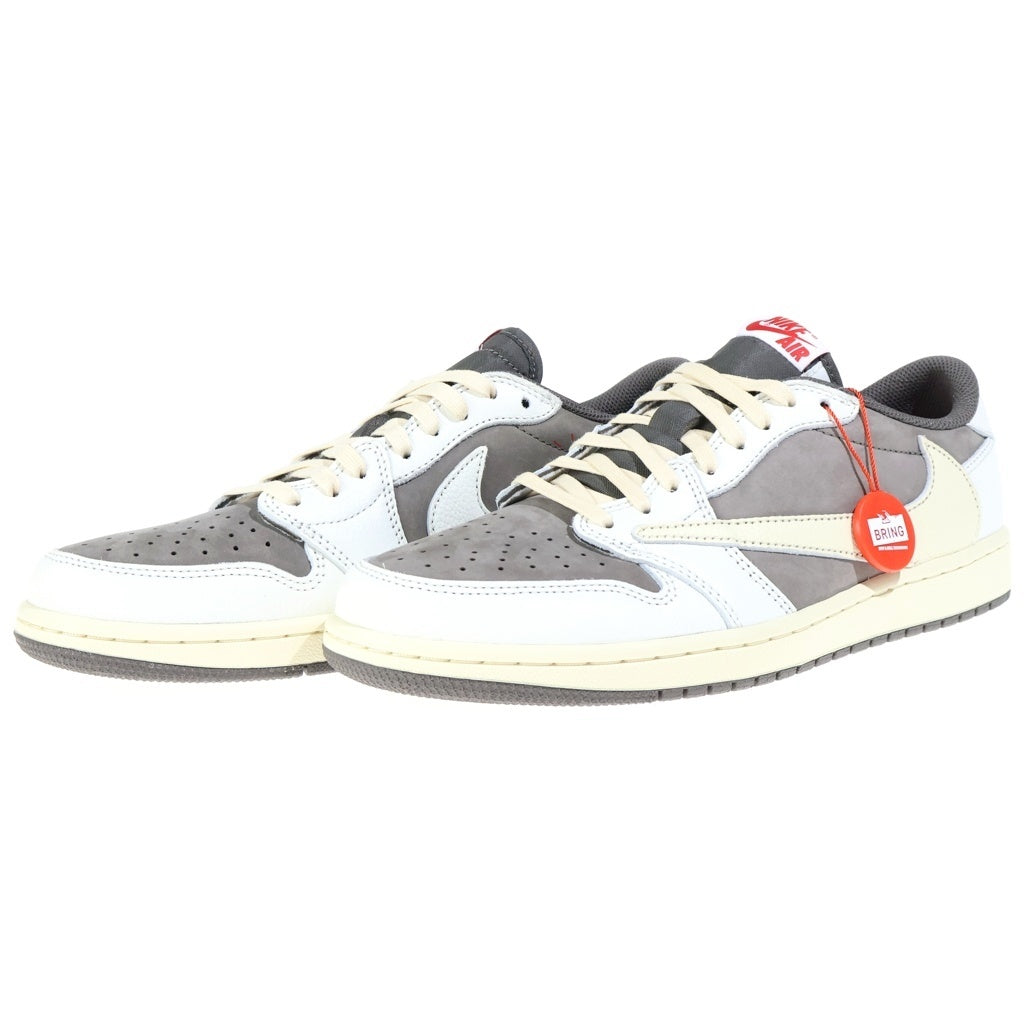 NIKE(ナイキ) ×TRAVIS SCOTT AIR JORDAN1 LOW OG SP DM7866-162 エアジョーダン1 ローカットスニーカー カーキ/ホワイト US10/28.0cm