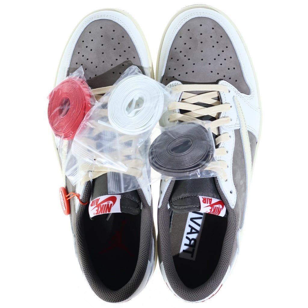 NIKE(ナイキ) ×TRAVIS SCOTT AIR JORDAN1 LOW OG SP DM7866-162 エアジョーダン1 ローカットスニーカー カーキ/ホワイト US10/28.0cm
