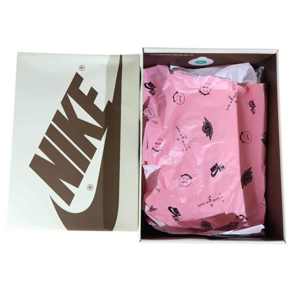 NIKE(ナイキ) ×TRAVIS SCOTT AIR JORDAN1 LOW OG SP DM7866-162 エアジョーダン1 ローカットスニーカー カーキ/ホワイト US10/28.0cm