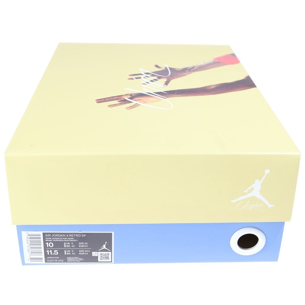NIKE(ナイキ) ×UNION AIR JORDAN 4 TAUPE HAZE DJ5718-242 ユニオン エアジョーダン4 SP トープヘイズミッドカットスニーカー ブルー/グレー US10/28.0cm