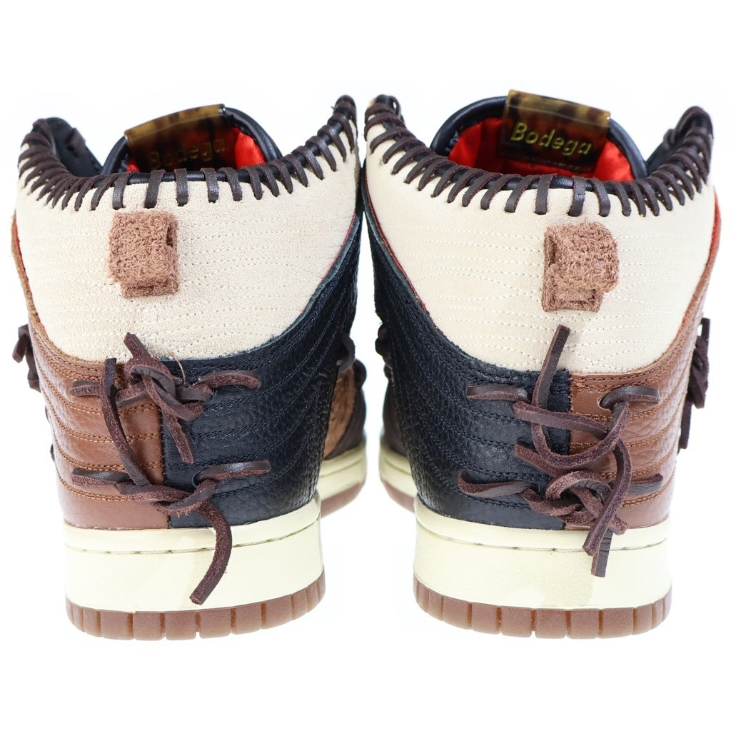 NIKE(ナイキ) ×Bodega DUNK HIGH LEGEND FAUNA BROWN CZ8125-200 ボデガ ダンク ハイ レジェンドファウナブラウン ハイカットスニーカー ブラウン US10/28.0cm