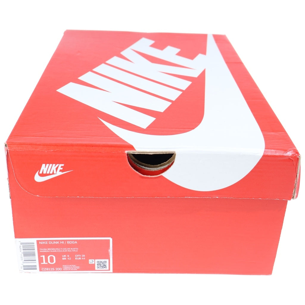 NIKE(ナイキ) ×Bodega DUNK HIGH LEGEND FAUNA BROWN CZ8125-200 ボデガ ダンク ハイ レジェンドファウナブラウン ハイカットスニーカー ブラウン US10/28.0cm