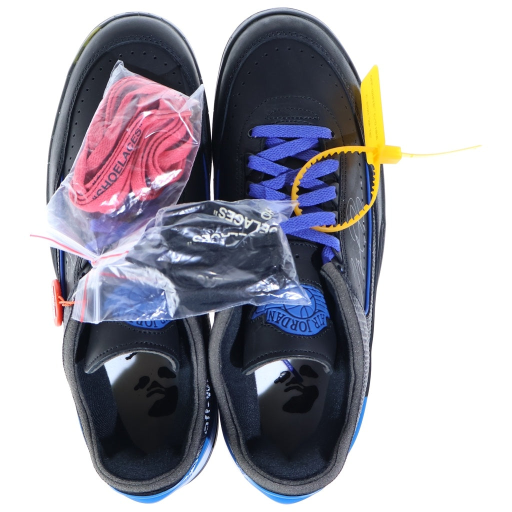 NIKE(ナイキ) ×OFF-WHITE AIR JORDAN 2 RETRO LOW SP DJ4375-004 オフホワイト エアジョーダン2 レトロ ローカットスニーカー ブラック/ブルー US10.5/28.5cm