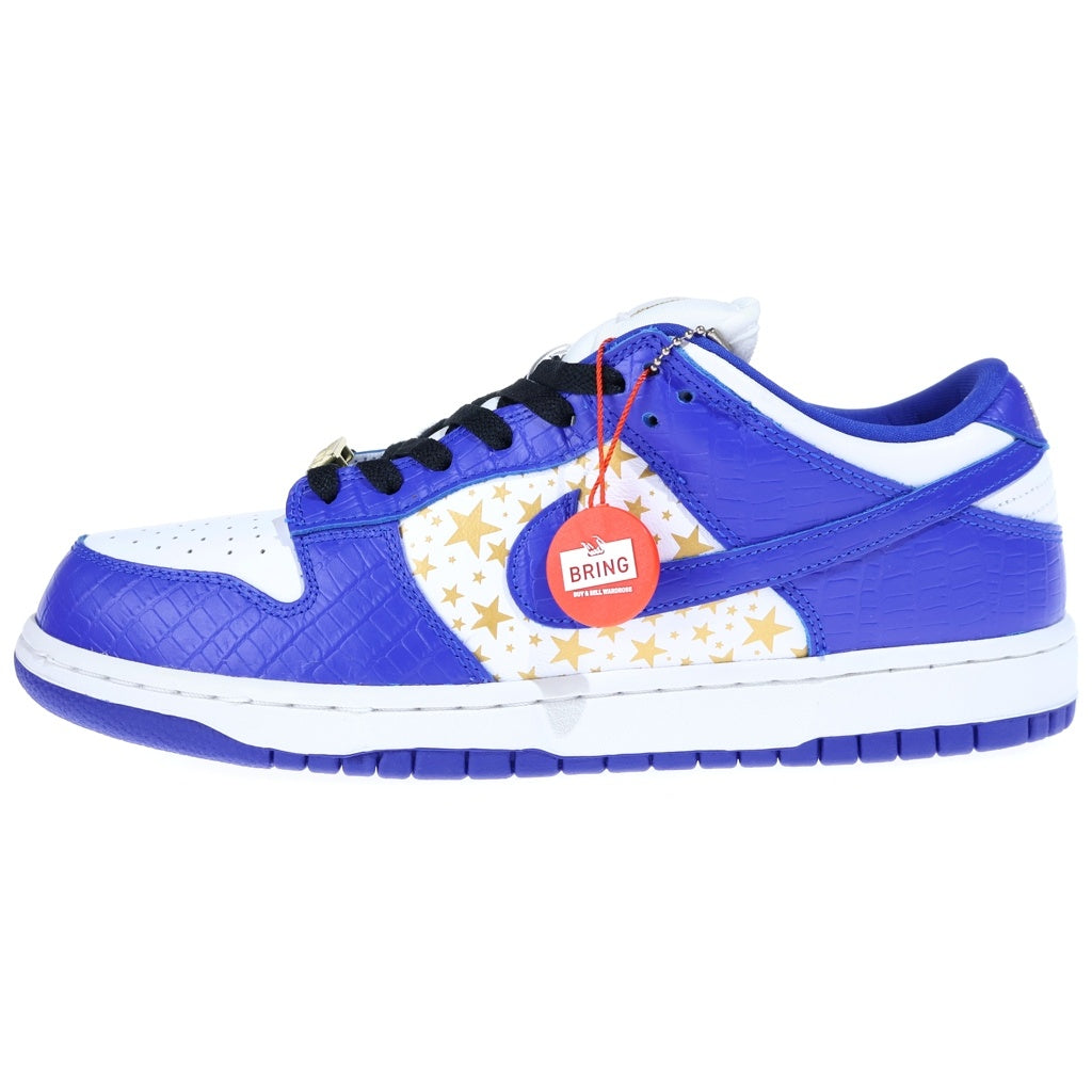 NIKE SB(ナイキエスビー) ×SUPREME DUNK LOW OG QS GOLD STARS WHITE/HYPER BLUE DH3228-100 シュプリーム ダンク ローカットスニーカー ブルー US9.5/27.5cm