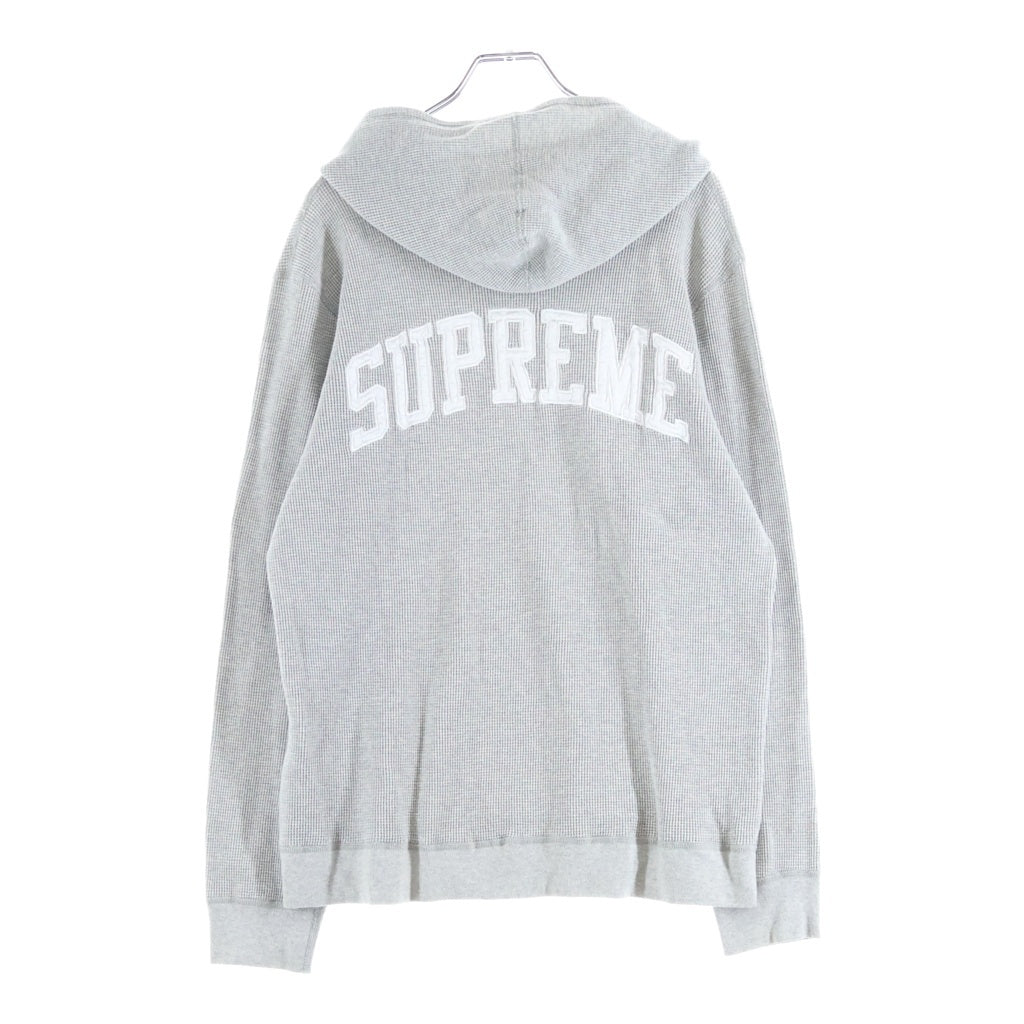 SUPREME(シュプリーム) 16AW Hooded Waffle Thermal ワッフル サーマル プルオーバーパーカー グレー
