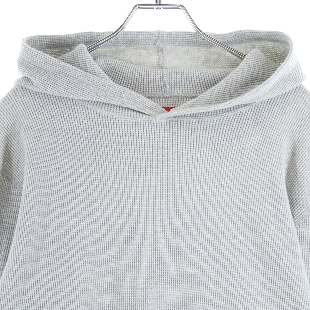 SUPREME(シュプリーム) 16AW Hooded Waffle Thermal ワッフル サーマル プルオーバーパーカー グレー