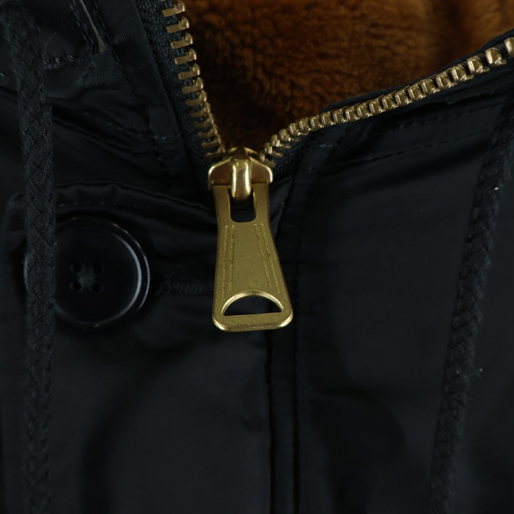SUPREME(シュプリーム) 18AW Logo Tape N-3B Parka ロゴテープ パーカー ファー フーデッド フライトジャケット ブラック/オレンジ