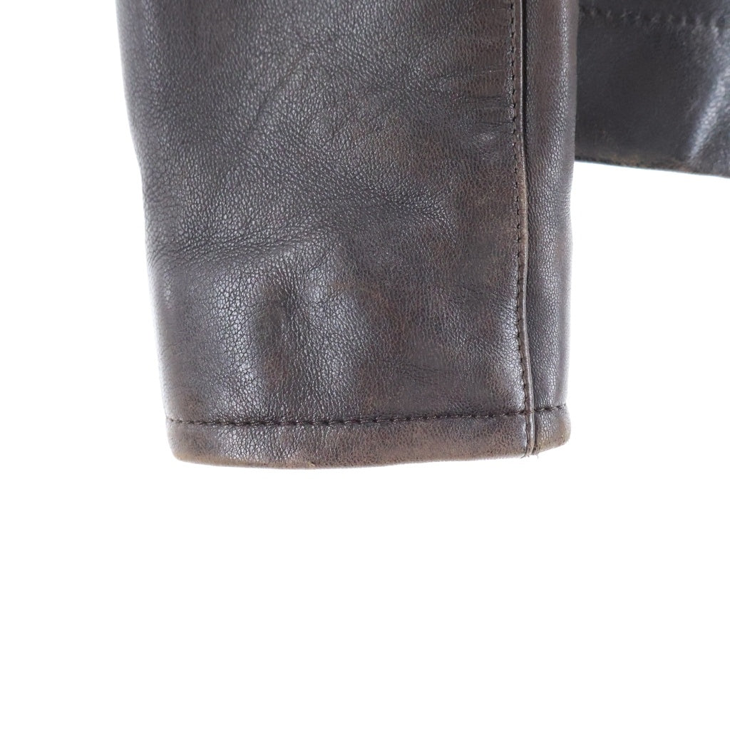 PRADA SPORT(プラダ スポーツ) Leather Jacket レザージャケット 裏地ナイロン ブラウン レディース