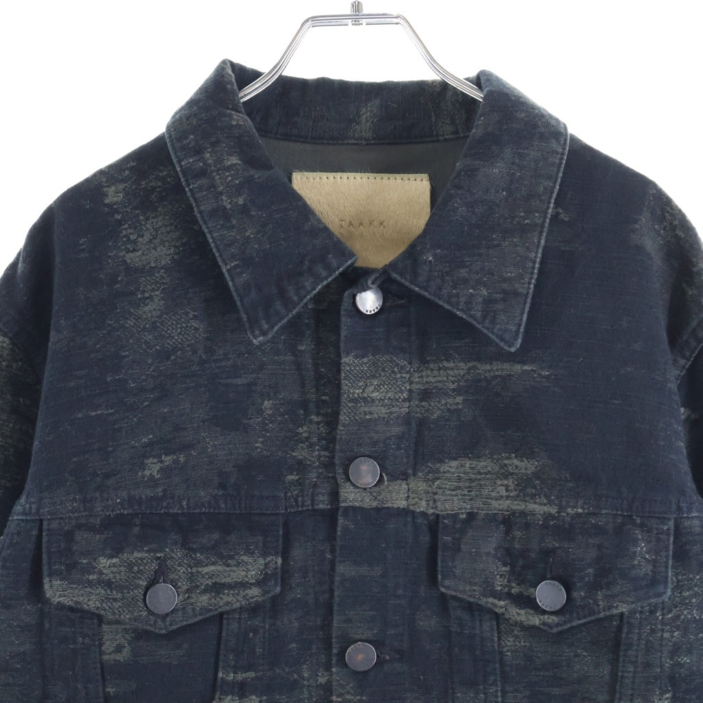 TAAKK(ターク) 25SS 3RD TYPE DENIM JACKET サードタイプ ダメージ加工 デニムジャケット ブラック TA25SS-BL016