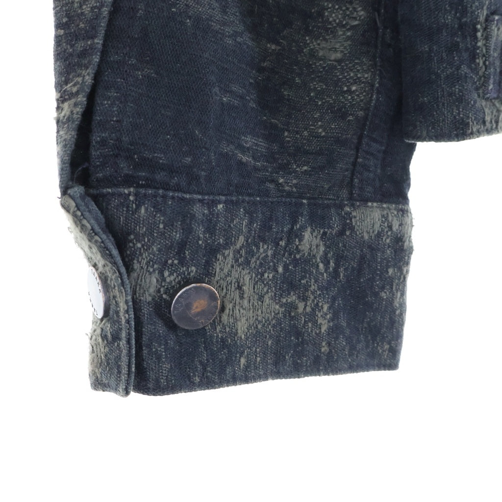 TAAKK(ターク) 25SS 3RD TYPE DENIM JACKET サードタイプ ダメージ加工 デニムジャケット ブラック TA25SS-BL016