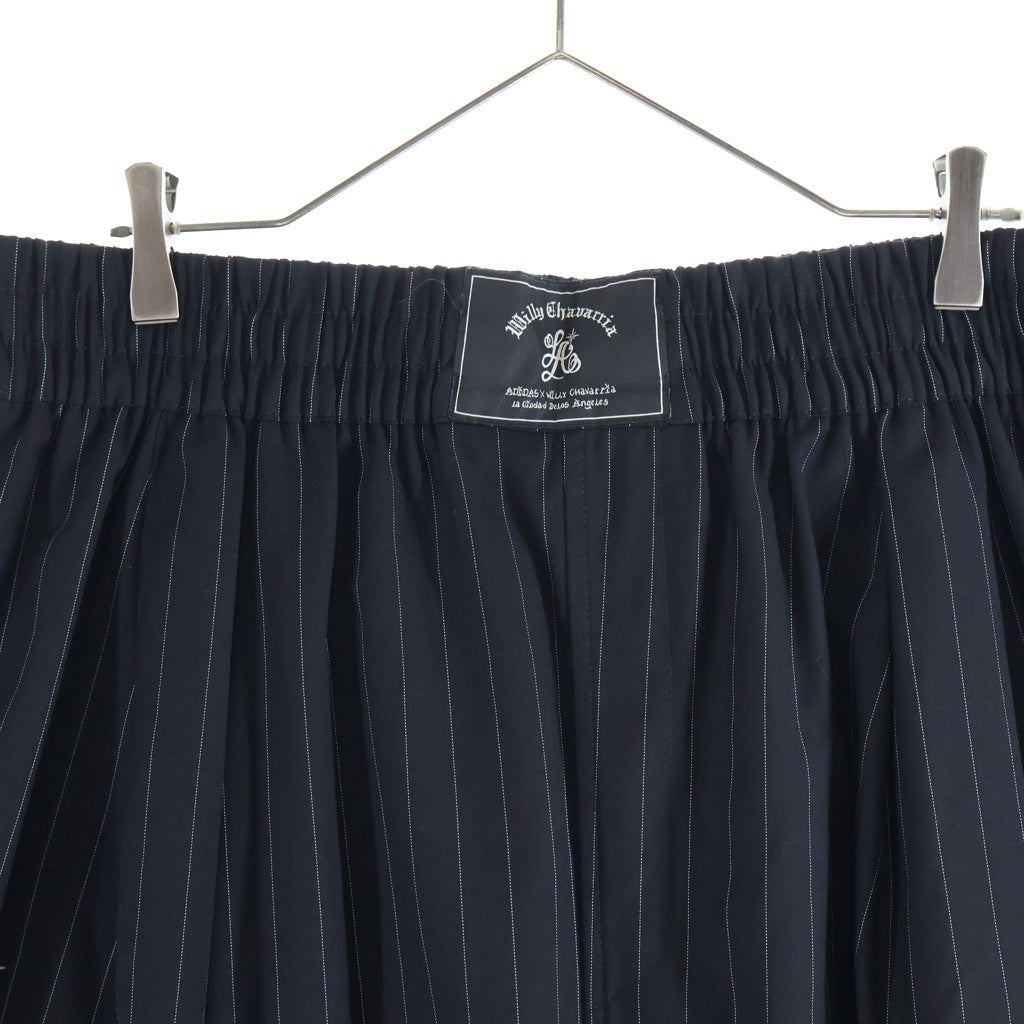 adidas(アディダス) × WILLY CHAVARRIA PINSTRIPE LONG SHORT ストライプショーツ パンツ ブラック KV2247