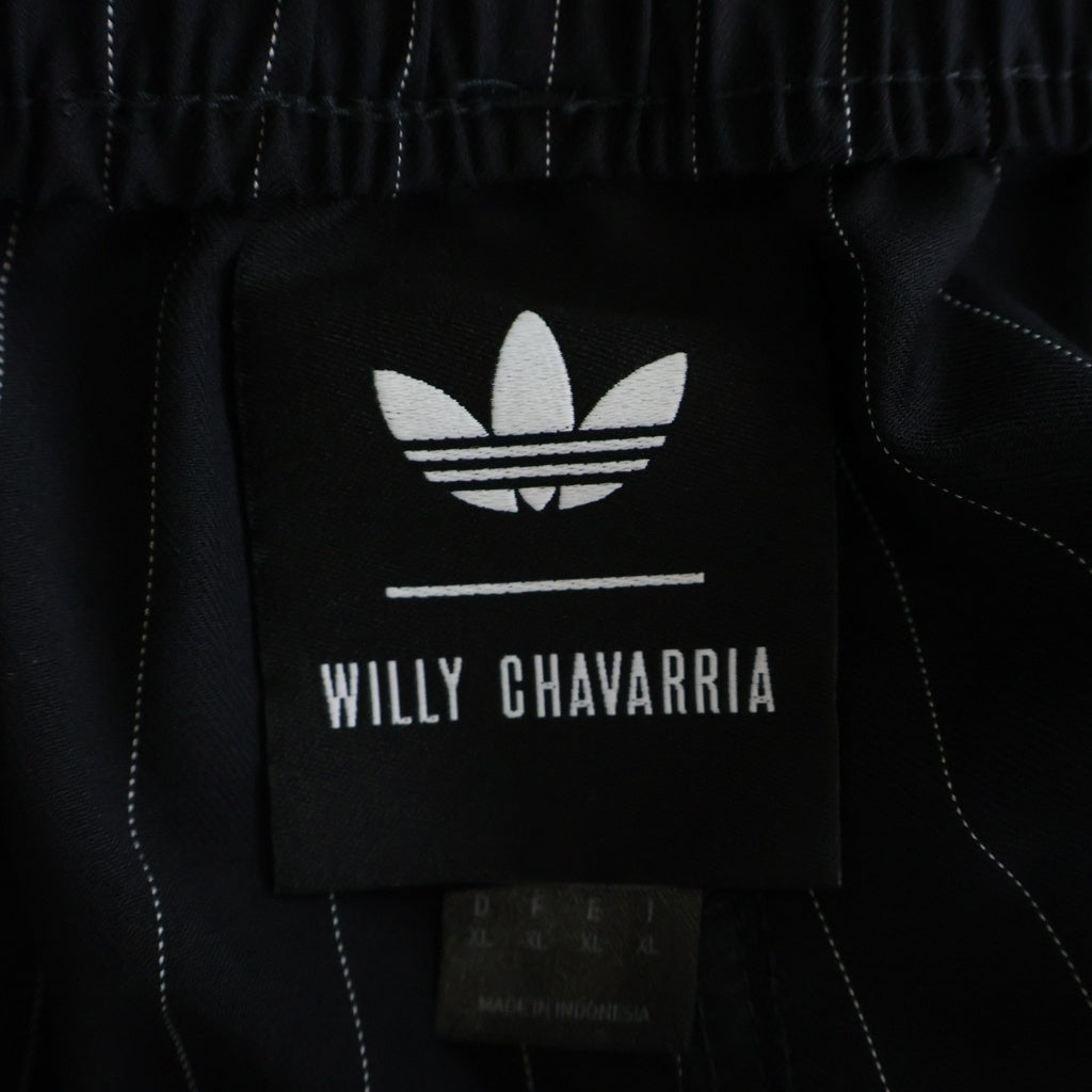 adidas(アディダス) × WILLY CHAVARRIA PINSTRIPE LONG SHORT ストライプショーツ パンツ ブラック KV2247