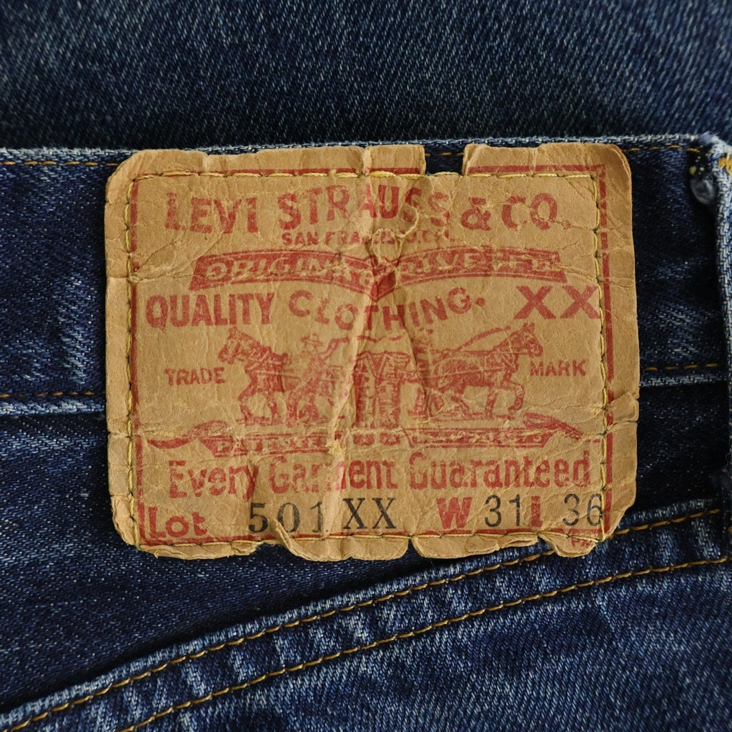 Levi's(リーバイス) 90s 501XX USA製 BIGE セルビッチ ボタン裏555 バレンシア工場 ボタンフライ デニムパンツ インディゴ
