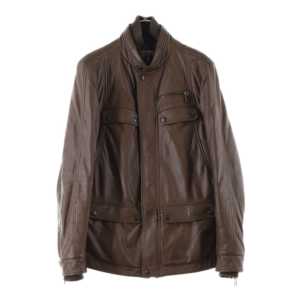 DOLCE & GABBANA(ドルチェアンドガッバーナ) LAMB SKIN JACKET ラムスキン ジャケット 5ポケット ブラウン