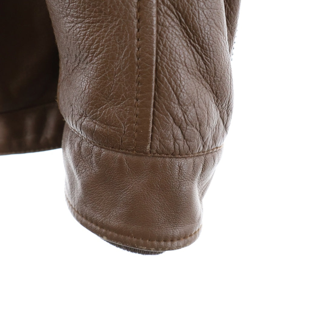 DOLCE & GABBANA(ドルチェアンドガッバーナ) LAMB SKIN JACKET ラムスキン ジャケット 5ポケット ブラウン