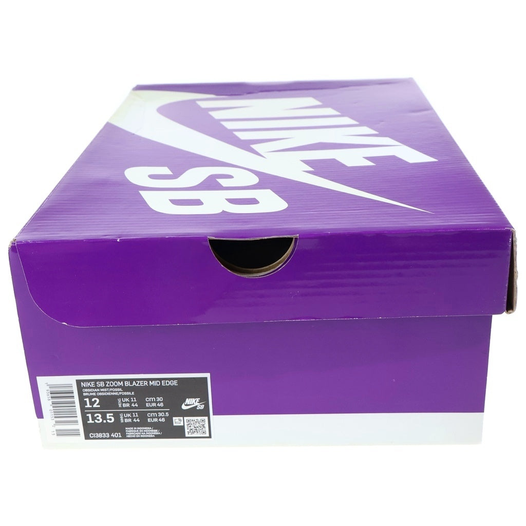 NIKE(ナイキ) SB Blazer Mid Edge CI3833-401 ブレーザー ミッド エッジ ミドルカットスニーカー ブルー US12/30cm
