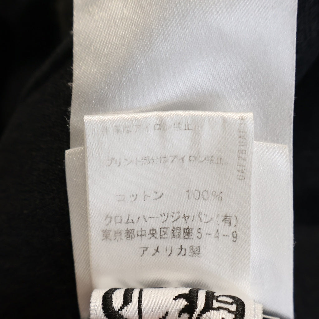 CHROME HEARTS(クロムハーツ) SWTSHRT PLVR 袖フローラル バックホースシュープリント スウェット プルオーバーパーカー ブラック