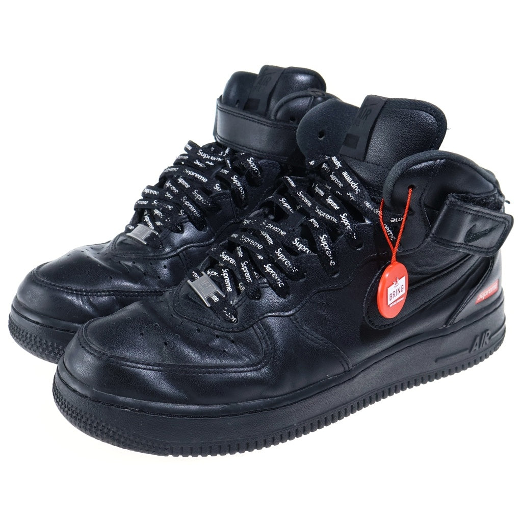NIKE(ナイキ) ×SUPREME AIR FORCE 1 MID BLACK シュプリーム エアフォース1 ミッドカットスニーカー ブラック US8/26cm FZ8784-001