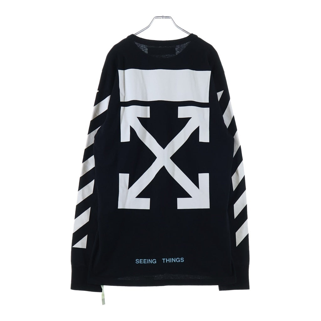 OFF-WHITE(オフホワイト) 17AW L/S ロングスリーブ 長袖Tシャツ ロンT ブラック/ホワイト OMAB001F17185028