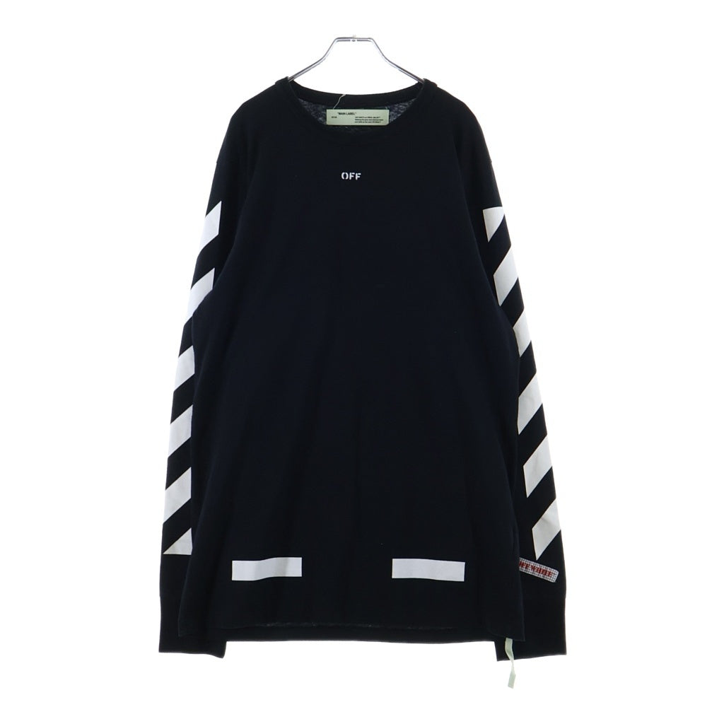 OFF-WHITE(オフホワイト) 17AW L/S ロングスリーブ 長袖Tシャツ ロンT ブラック/ホワイト OMAB001F17185028
