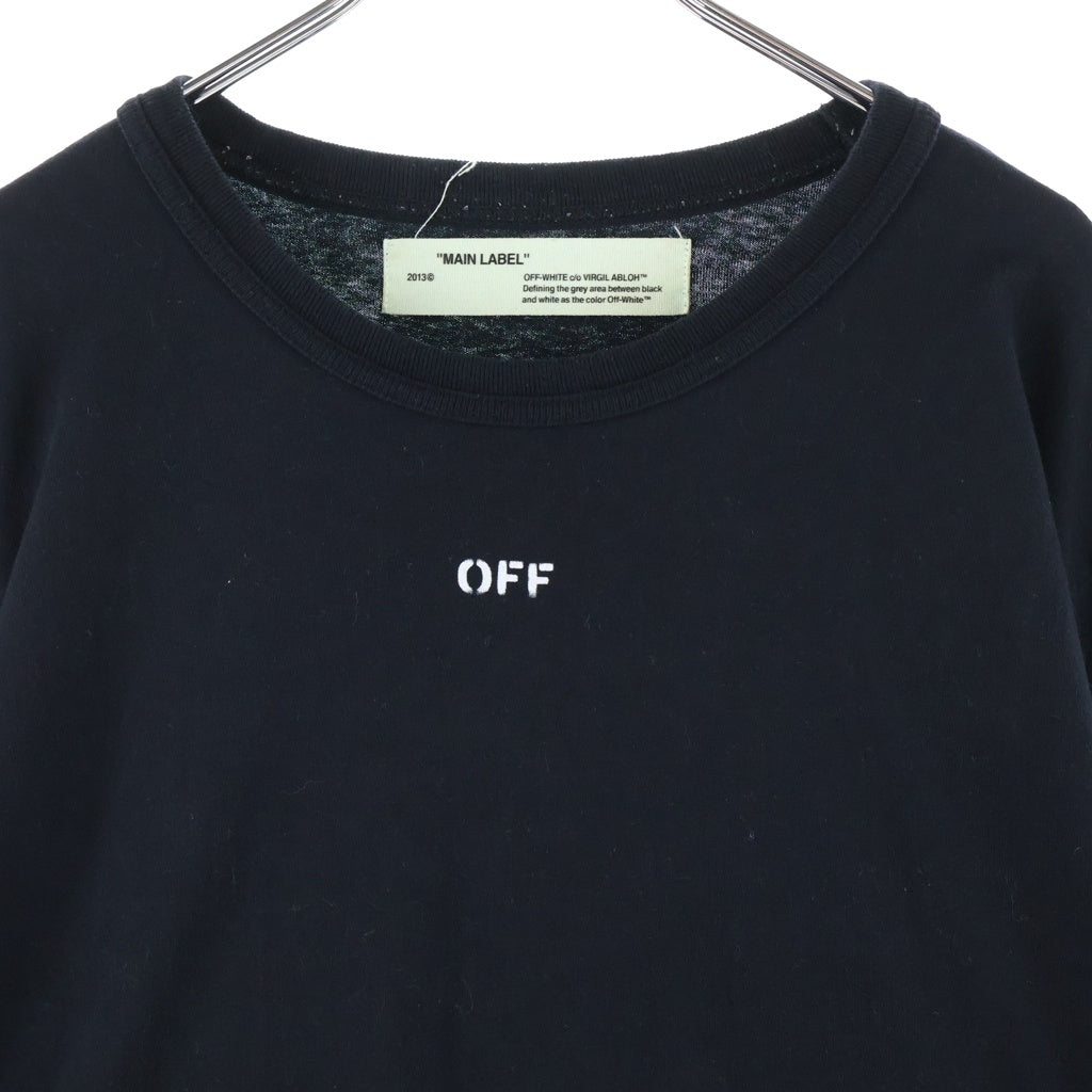 OFF-WHITE(オフホワイト) 17AW L/S ロングスリーブ 長袖Tシャツ ロンT ブラック/ホワイト OMAB001F17185028