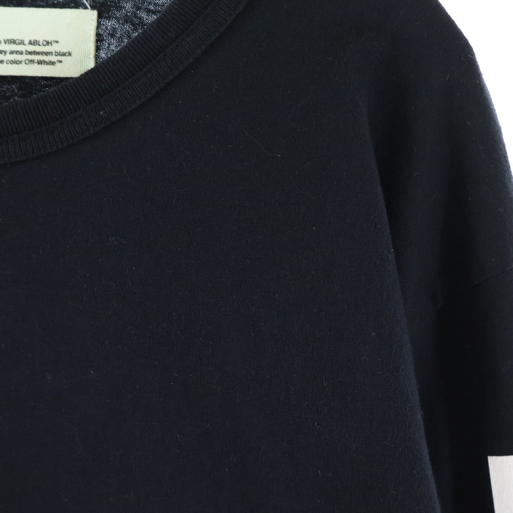 OFF-WHITE(オフホワイト) 17AW L/S ロングスリーブ 長袖Tシャツ ロンT ブラック/ホワイト OMAB001F17185028