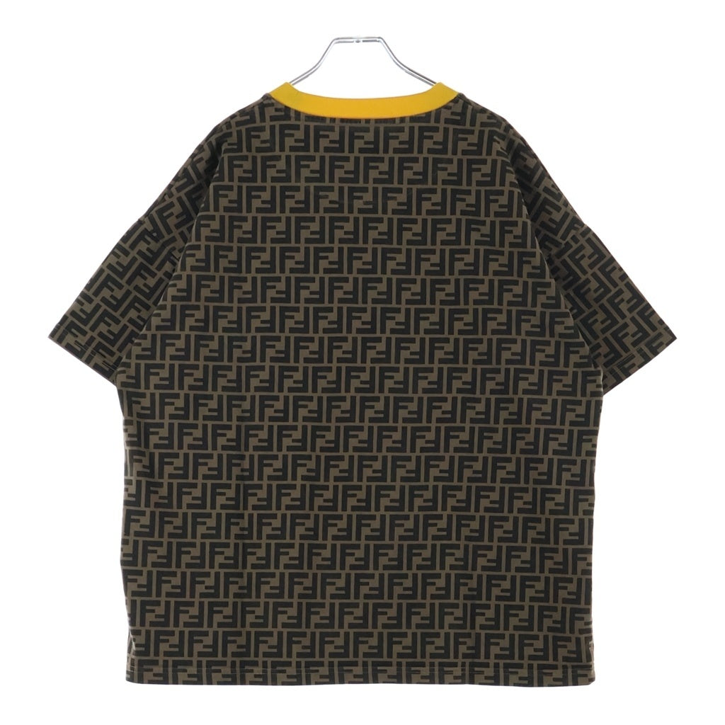 FENDI(フェンディ) ズッカ柄 総柄 半袖Tシャツ カットソー ブラウン