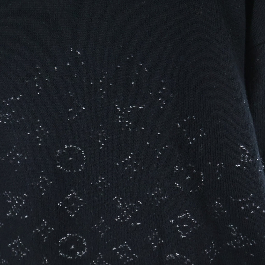 LOUIS VUITTON(ルイヴィトン) 20AW GRADIENT MONOGRAM KNIT グラデーション モノグラム総柄 クルーネックニットセーター ブラック RM202 USO HJN87W