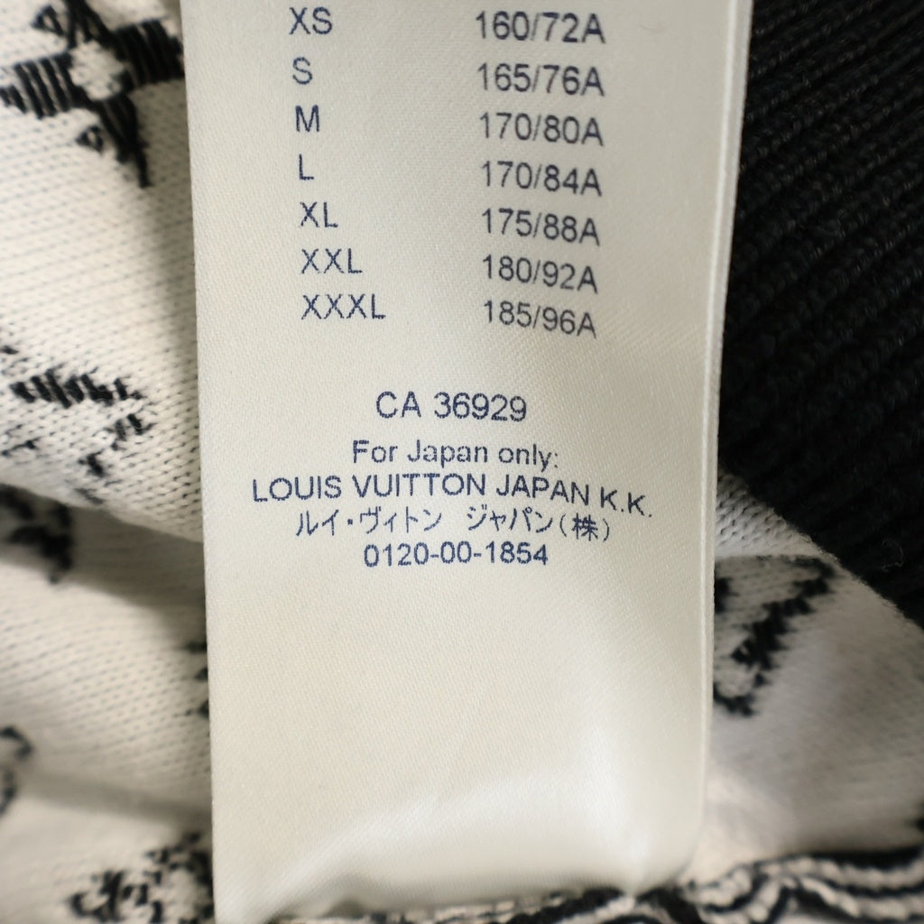 LOUIS VUITTON(ルイヴィトン) 20AW GRADIENT MONOGRAM KNIT グラデーション モノグラム総柄 クルーネックニットセーター ブラック RM202 USO HJN87W