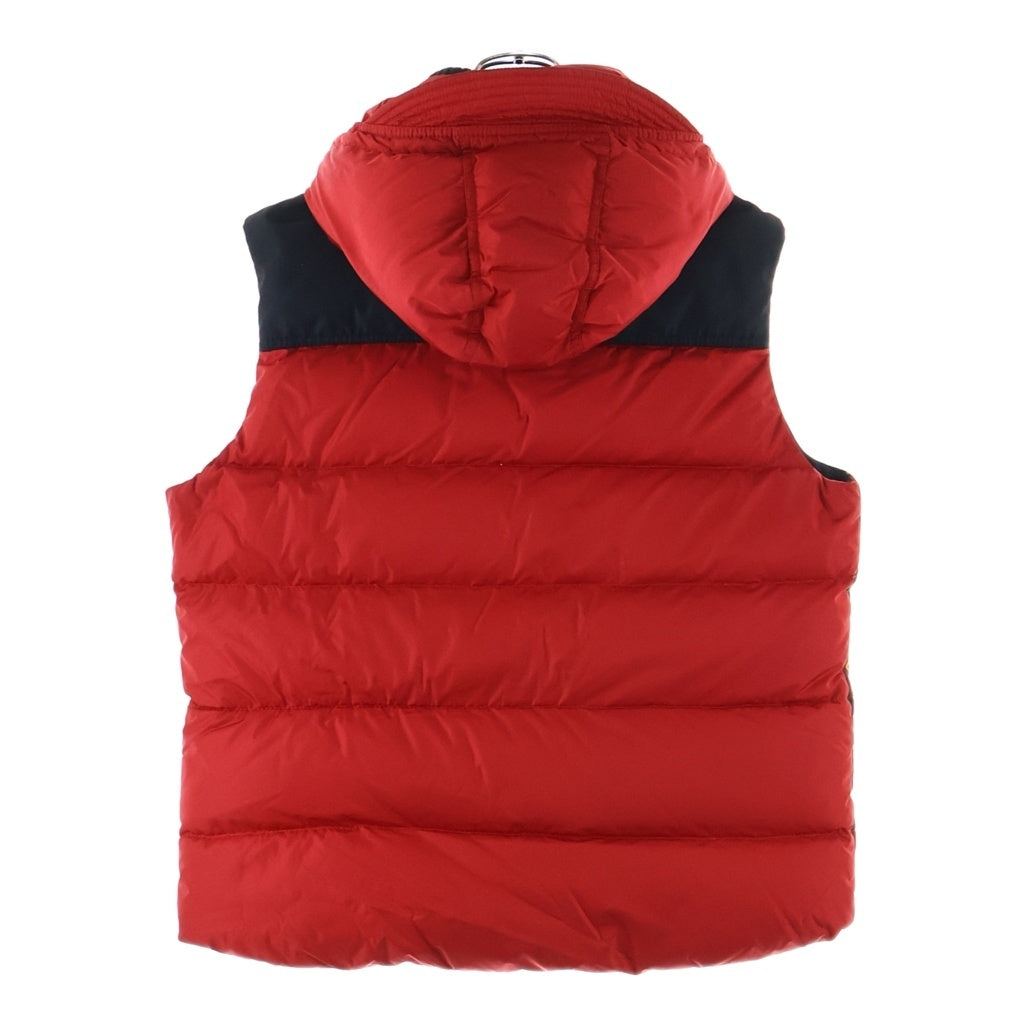MONCLER(モンクレール) LIBERRATION タータンチェック柄 フード付き ダウンベスト レッド