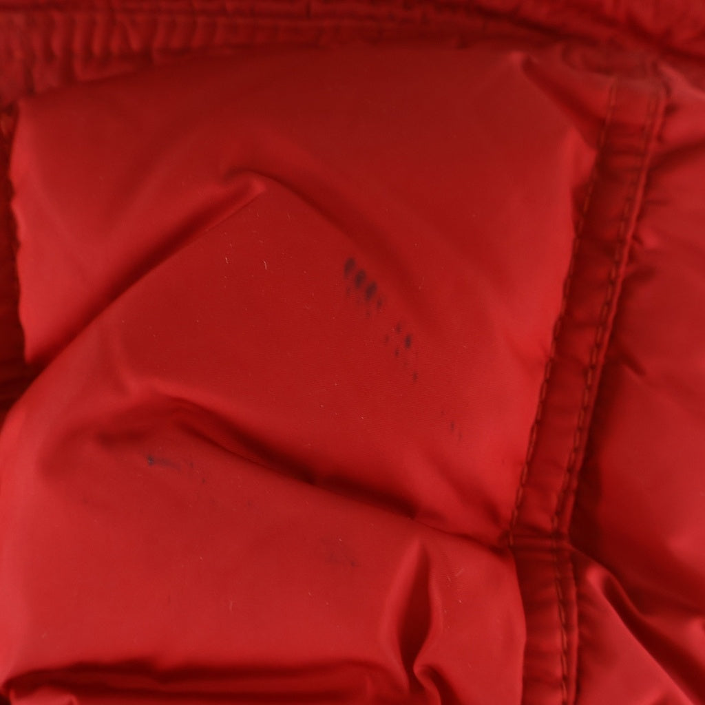 MONCLER(モンクレール) LIBERRATION タータンチェック柄 フード付き ダウンベスト レッド