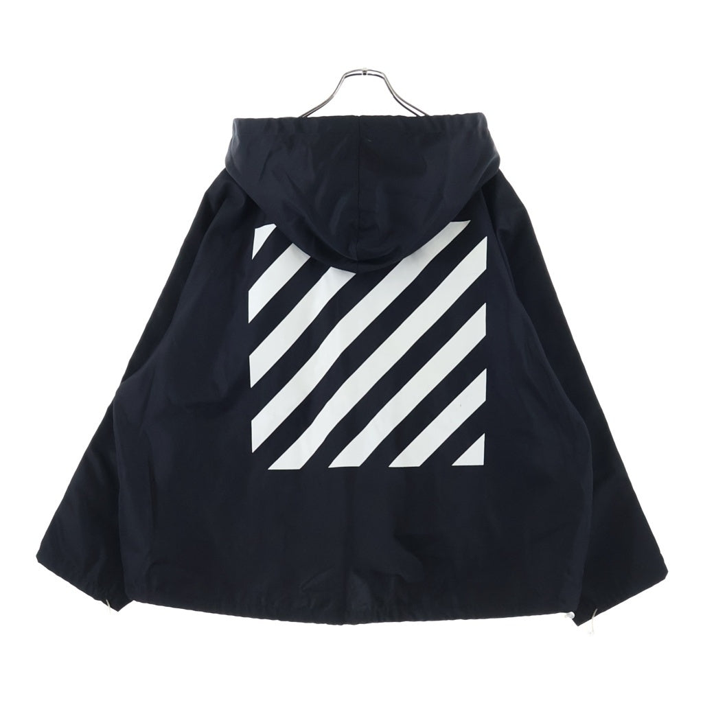 OFF-WHITE(オフホワイト) CUT YOU ME OFF ナイロン アノラックパーカー ジャケット ブラック