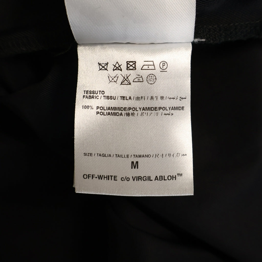 OFF-WHITE(オフホワイト) CUT YOU ME OFF ナイロン アノラックパーカー ジャケット ブラック