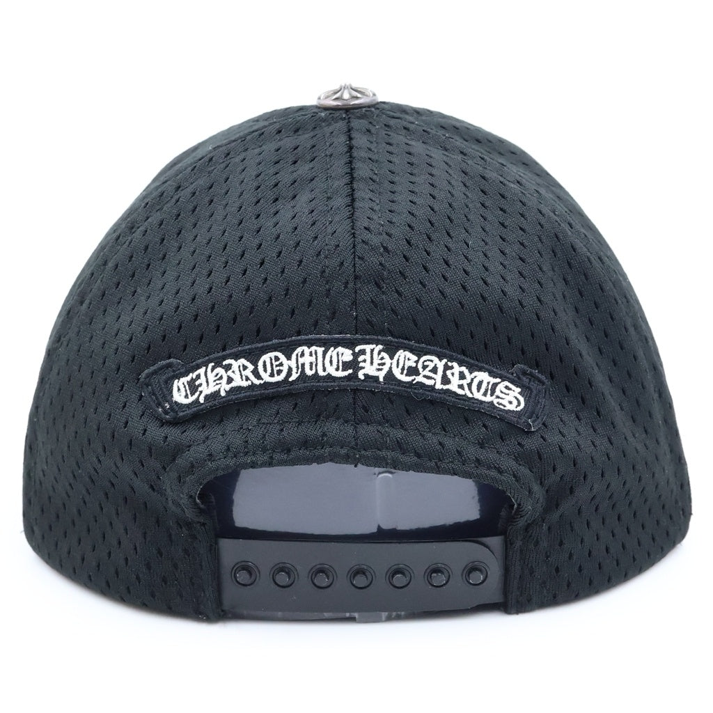 CHROME HEARTS(クロムハーツ) MESH CAP ホースシュー刺繍 スクロールラベル メッシュキャップ 帽子 ブラック