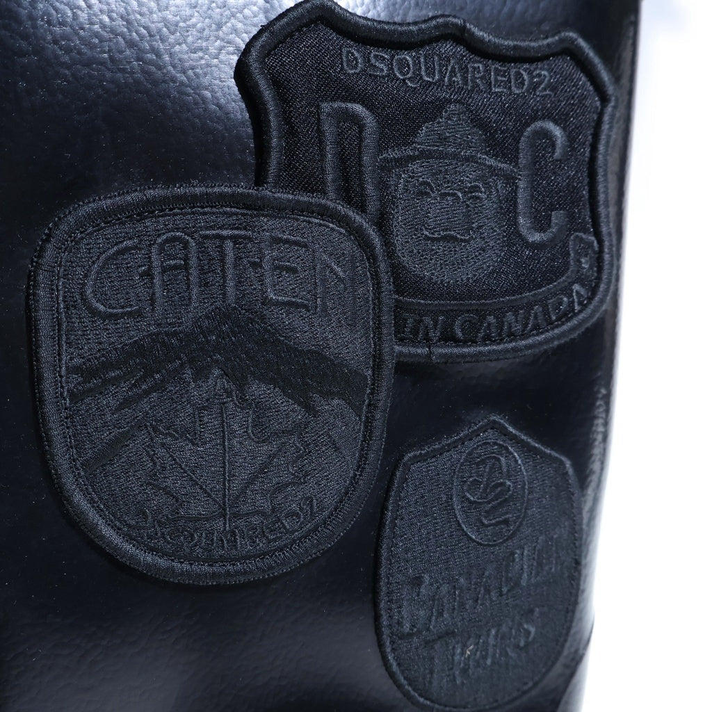DSQUARED2(ディースクエアード) Rain Boots レインブーツ ロングブーツ ラバー パッチワーク ブラック RBM0001 17204289 2124
