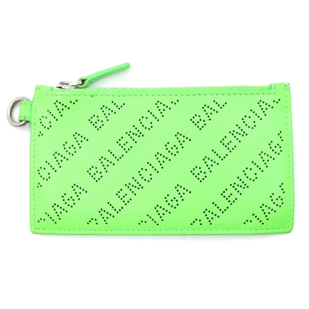BALENCIAGA(バレンシアガ) ネックストラップ付き カードケース グリーン 594548 レディース