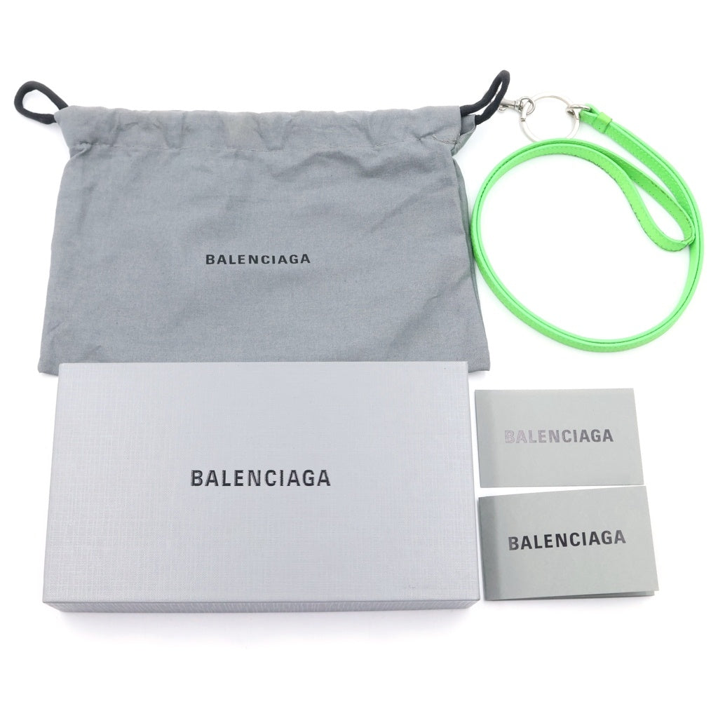 BALENCIAGA(バレンシアガ) ネックストラップ付き カードケース グリーン 594548 レディース