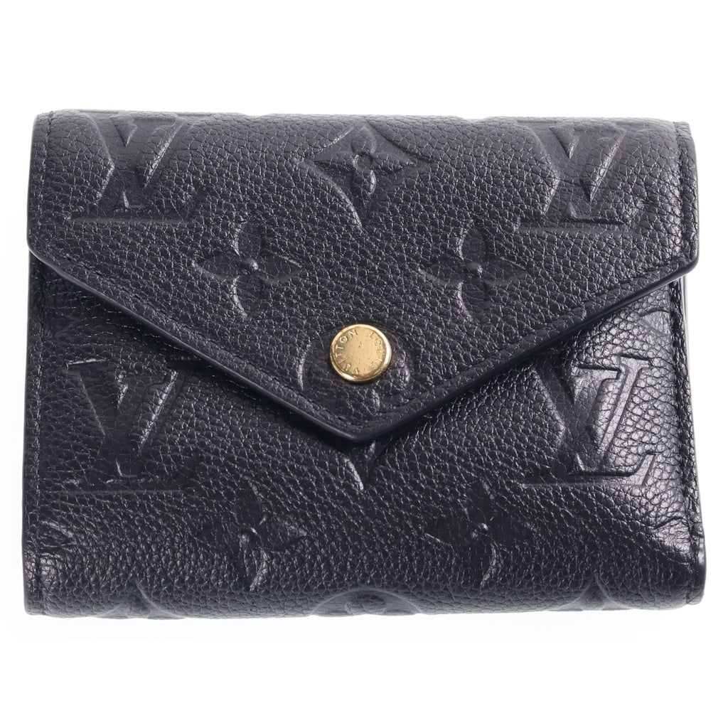 LOUIS VUITTON(ルイヴィトン) PORTEFEUILLE VICTORINE モノグラム ポルトフォイユ ヴィクトリーヌ ウォレット 三つ折り財布 ブラック M64060 レディース