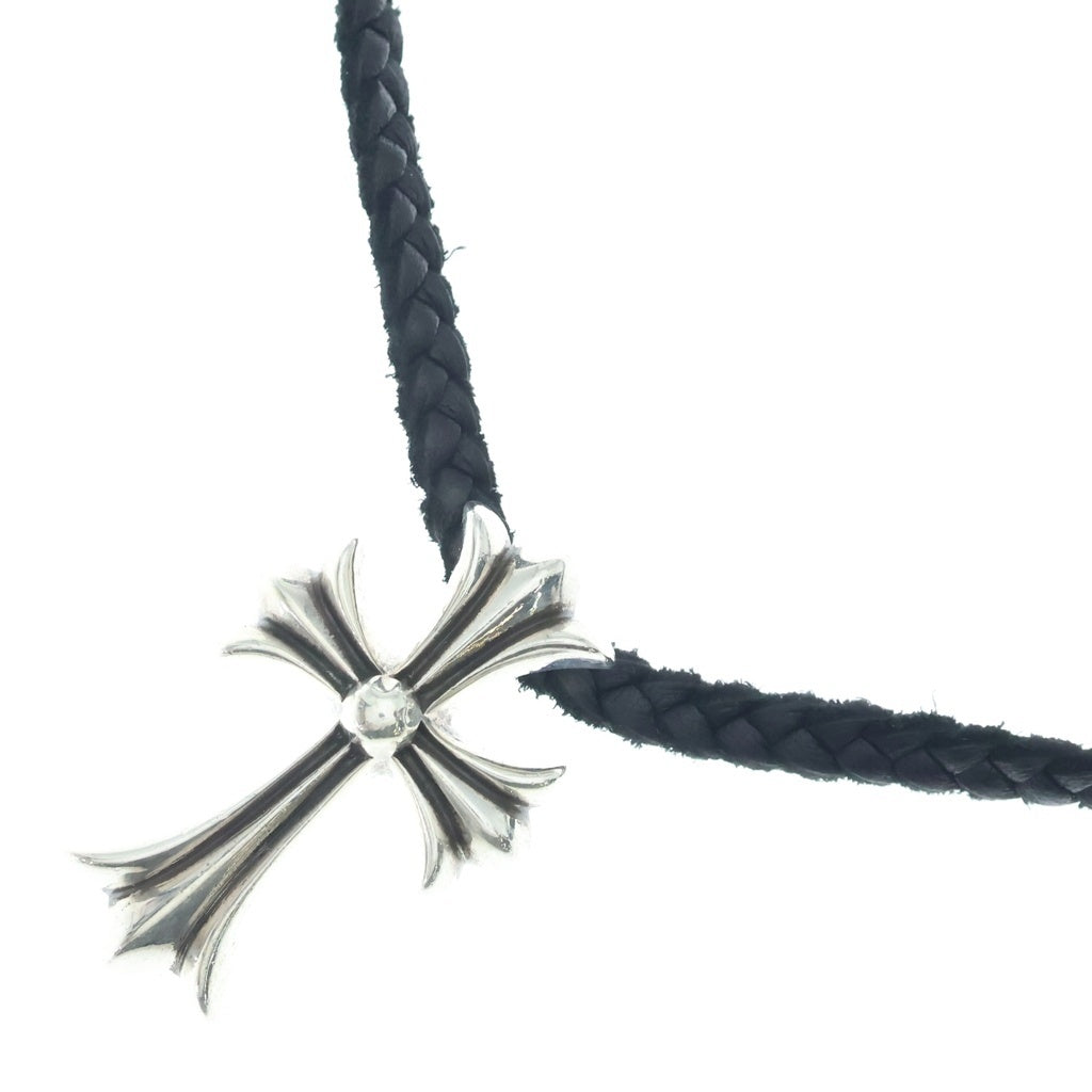 CHROME HEARTS(クロムハーツ) CH CRS SMLスモールCHクロス BC ボロチップブレイド ネックレス シルバー BCA220